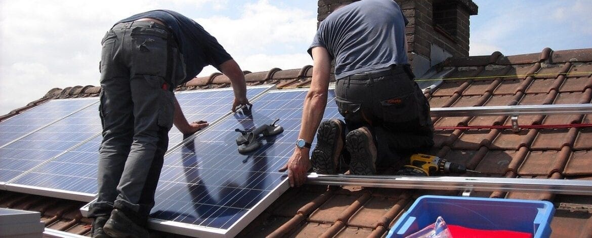 solar panels roof install